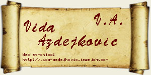 Vida Azdejković vizit kartica